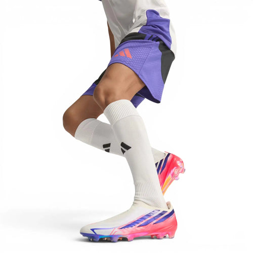 F50 Hyperfast Elite Laceless FG Control or Chaos - Blanc/Violet/Solar Turbo