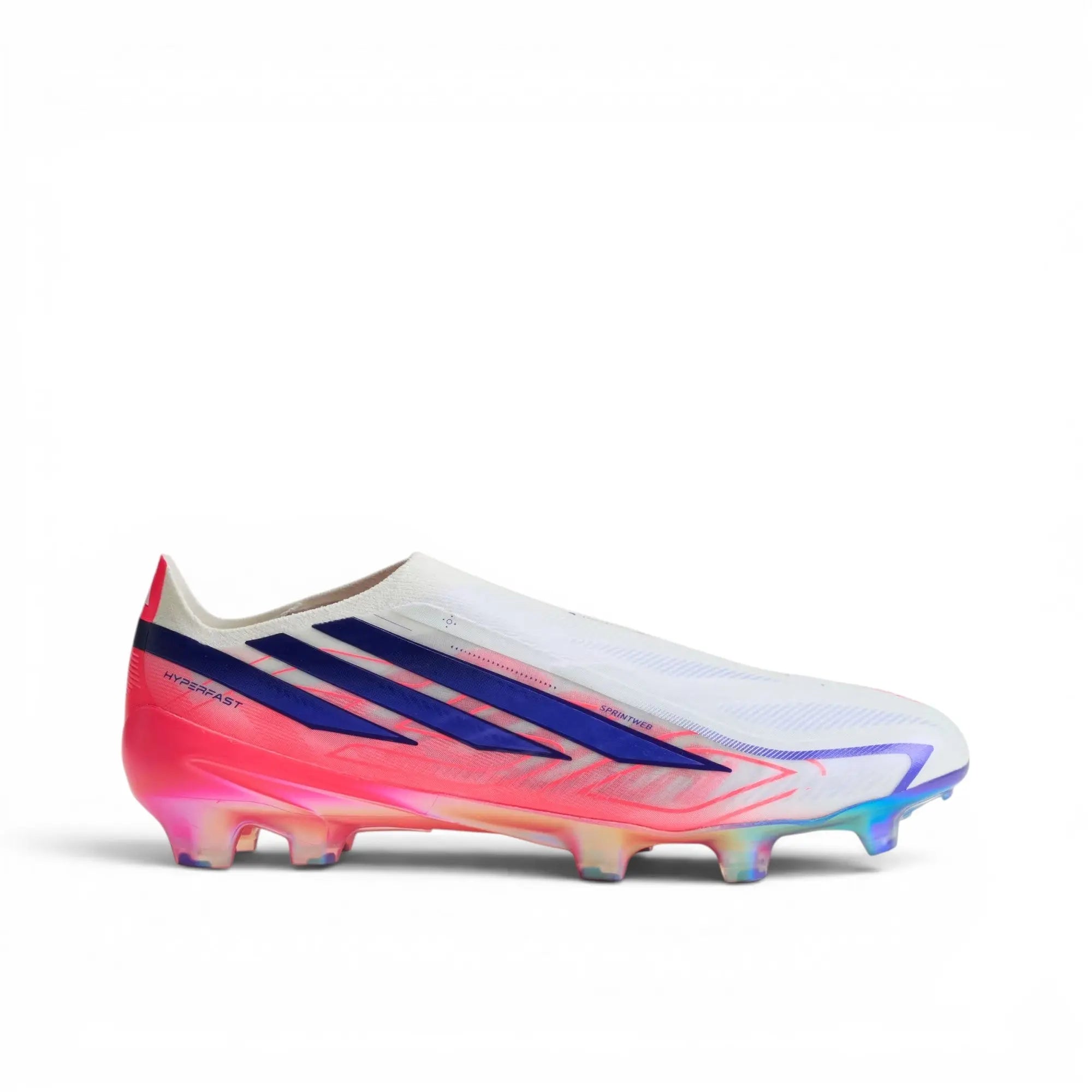 F50 Hyperfast Elite Laceless FG Control or Chaos - Blanc/Violet/Solar Turbo