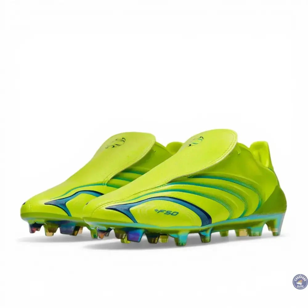 Adidas F50 Elite x Tunit FG - Citron/Bleu Royal/Aquamarine