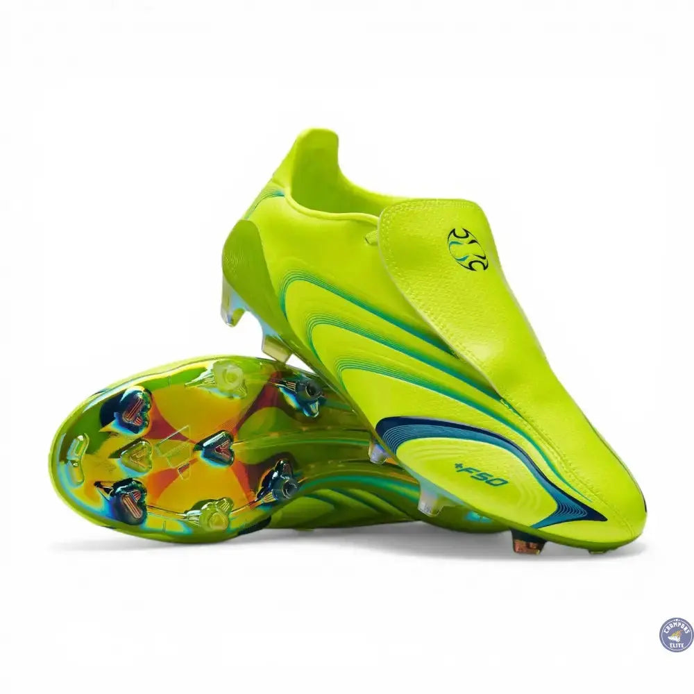 Adidas F50 Elite x Tunit FG - Citron/Bleu Royal/Aquamarine