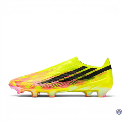 Adidas F50 Hyperfast Elite Laceless FG Too Light - Jaune/Noir/Solar Turquoise ÉDITION LIMITÉE