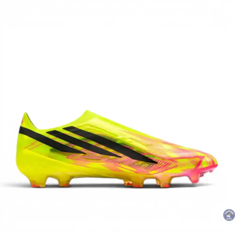 Adidas F50 Hyperfast Elite Laceless FG Too Light - Jaune/Noir/Solar Turquoise ÉDITION LIMITÉE