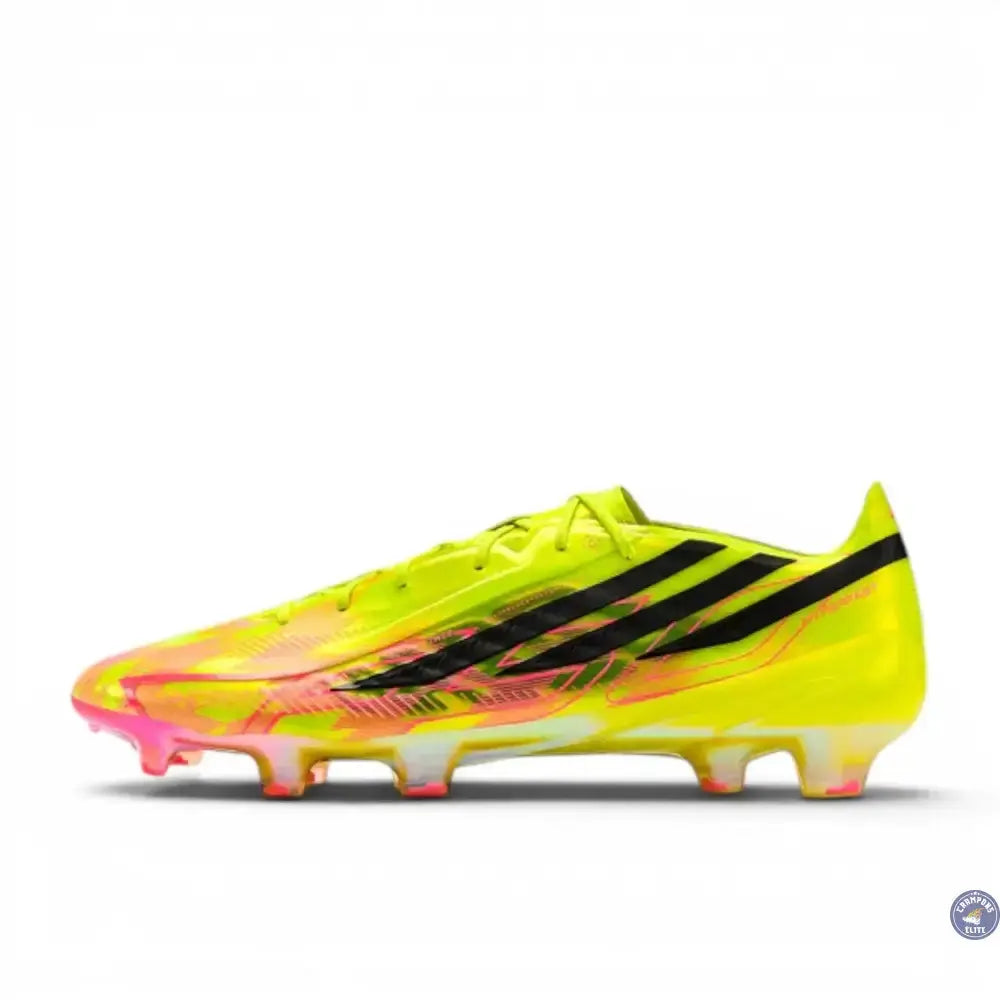 Adidas F50 Hyperfast Evo FG Too Light - Jaune/Noir/Solar Turquoise ÉDITION LIMITÉE