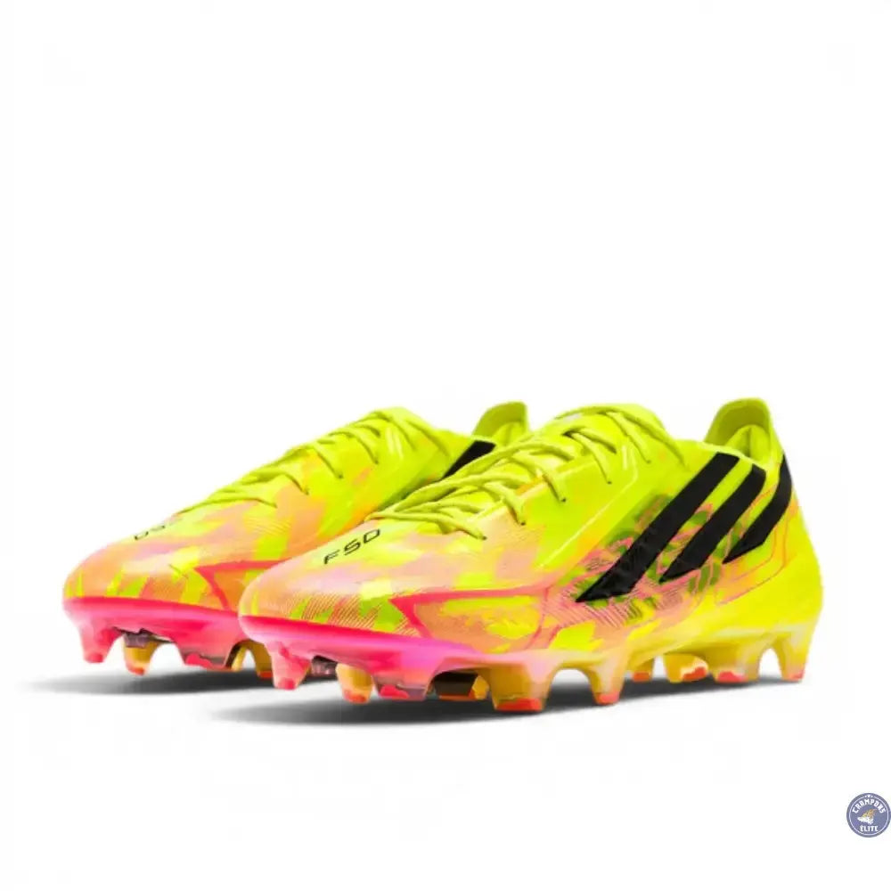 Adidas F50 Hyperfast Evo FG Too Light - Jaune/Noir/Solar Turquoise ÉDITION LIMITÉE