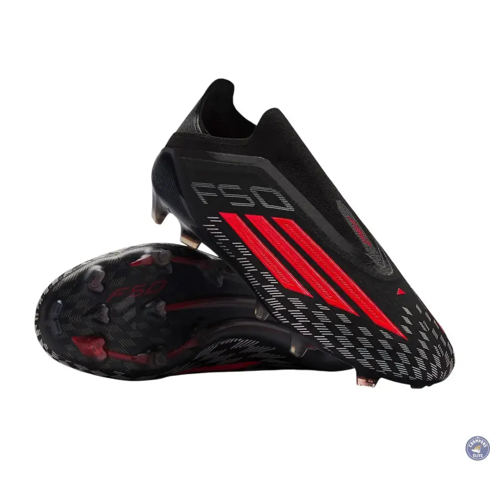 Adidas F50 Laceless Elite FG DNA Pack - Noir/Gris/Rouge