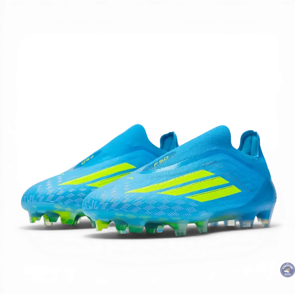 Adidas F50 Laceless Elite FG Ice Cold Precision - Bleu/Jaune