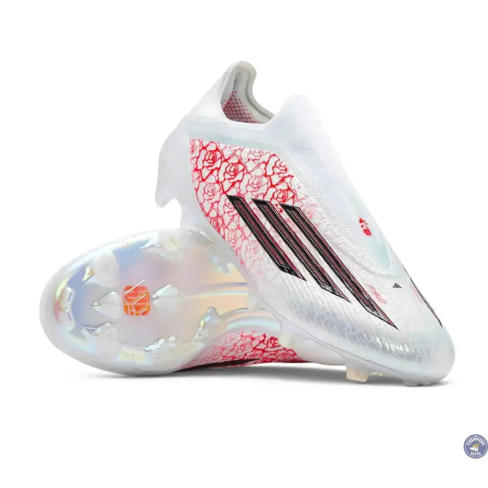 Adidas F50 Laceless Elite FG Lamine Yamal Heartbreaker - Blanc/Rose