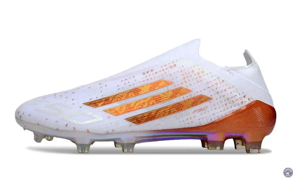 Adidas F50 Laceless Elite FG x Mohamed Salah AFCON - Blanc/Bronze Édition Limitée