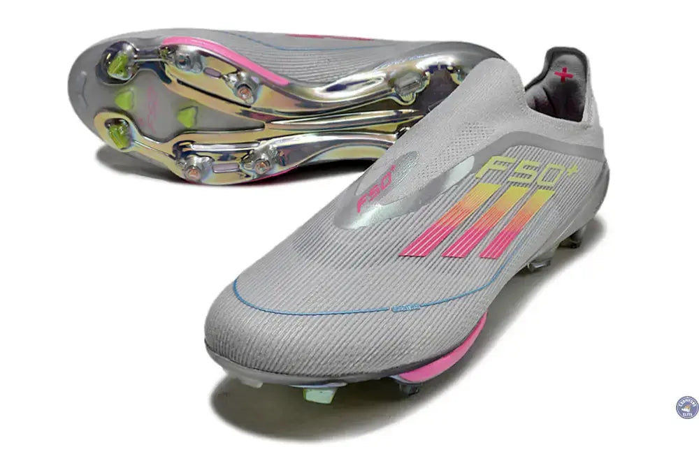 Adidas F50 + Laceless FG Concept Gris/Rose/Jaune