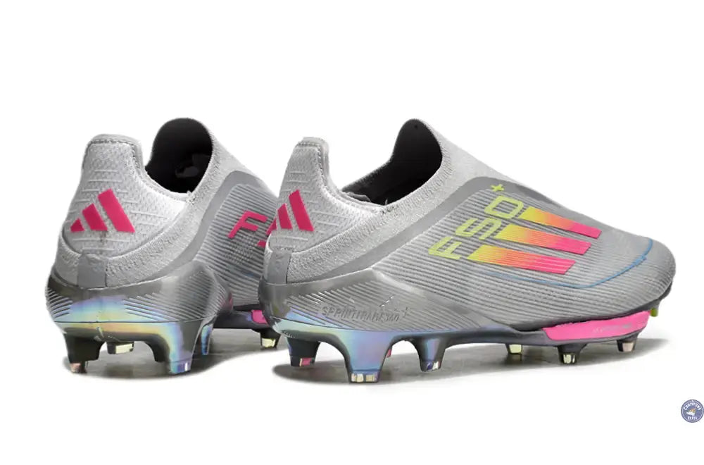 Adidas F50 + Laceless FG Concept Gris/Rose/Jaune