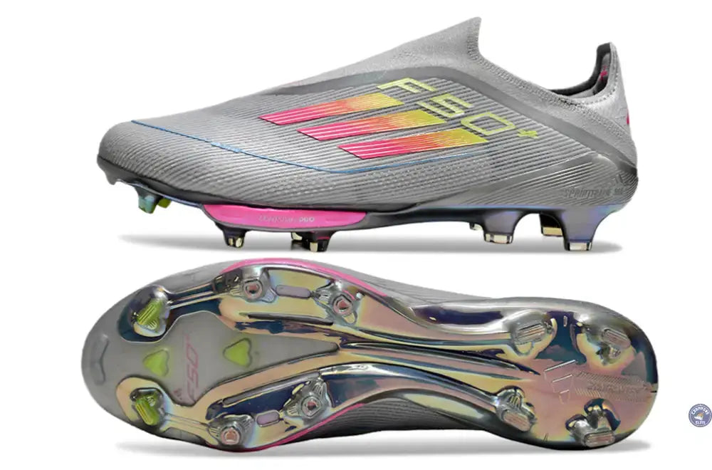 Adidas F50 + Laceless FG Concept Gris/Rose/Jaune