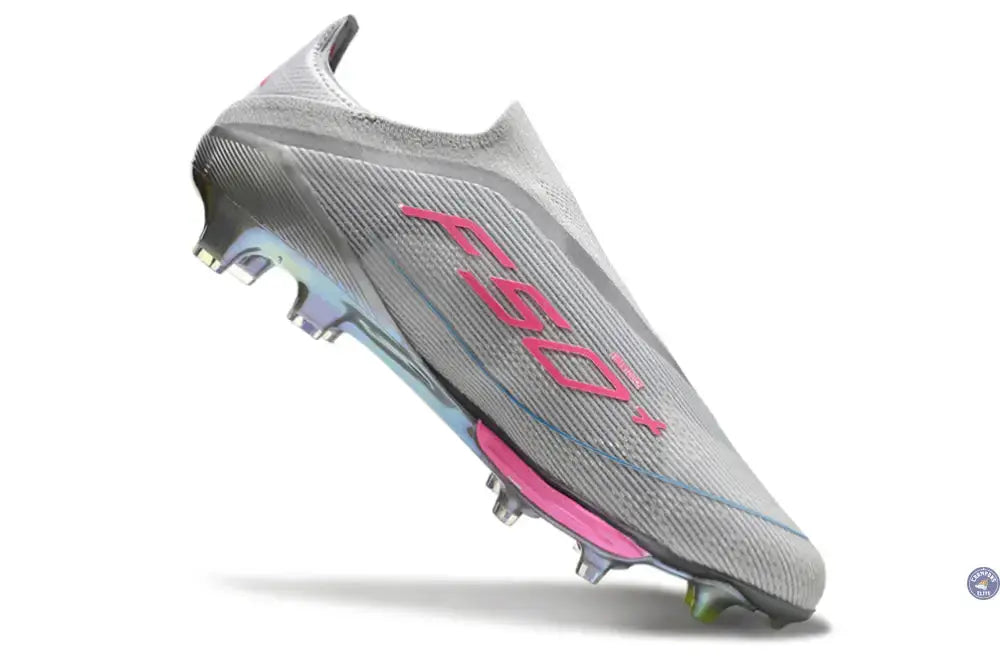 Adidas F50 + Laceless FG Concept Gris/Rose/Jaune