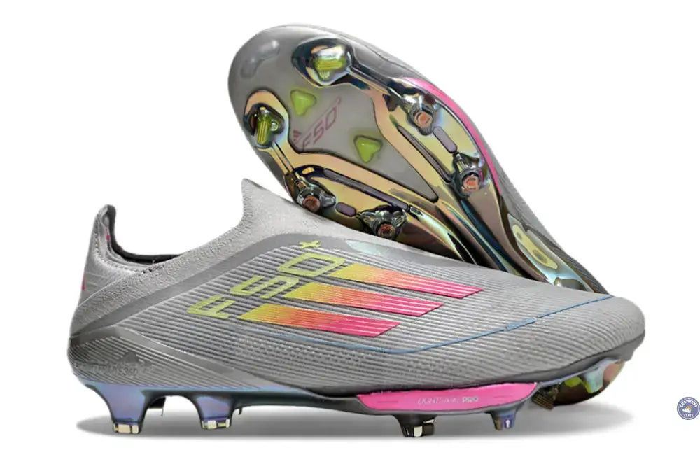 Adidas F50 + Laceless FG Concept Gris/Rose/Jaune