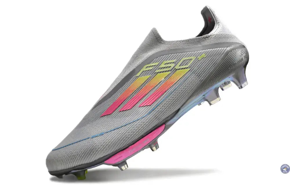 Adidas F50 + Laceless FG Concept Gris/Rose/Jaune