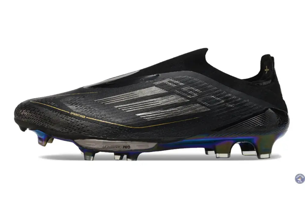 Adidas F50 + Laceless FG Dark Spark - Noir/Argenté/Doré