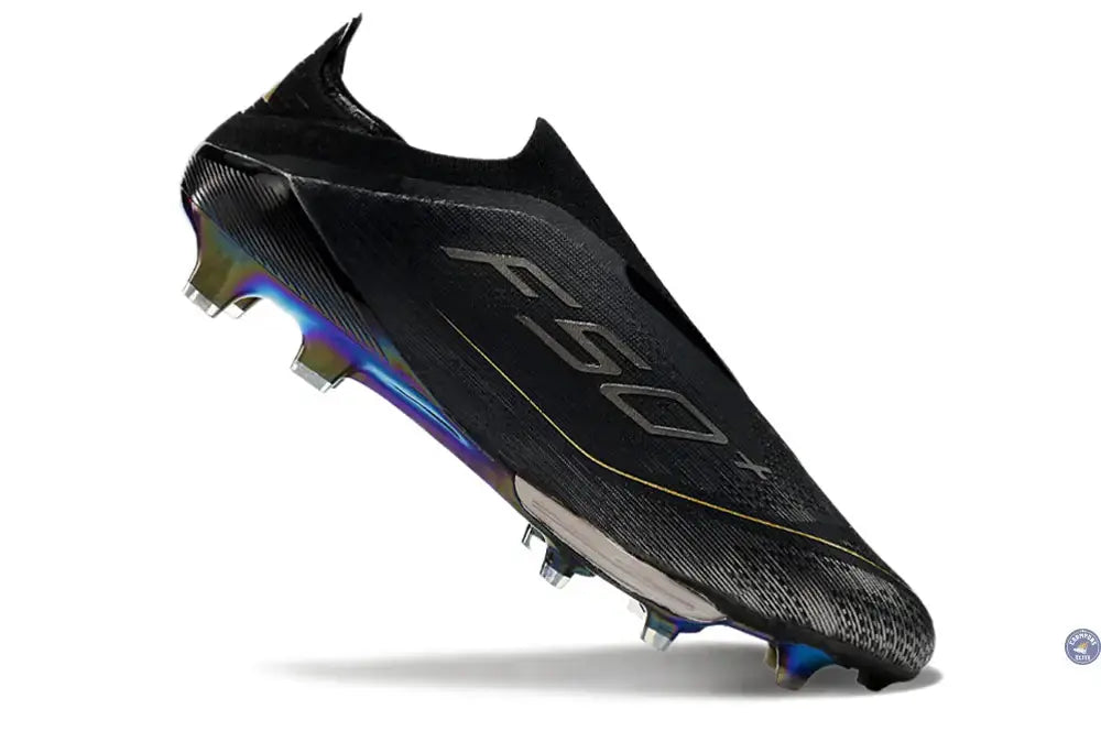 Adidas F50 + Laceless FG Dark Spark - Noir/Argenté/Doré