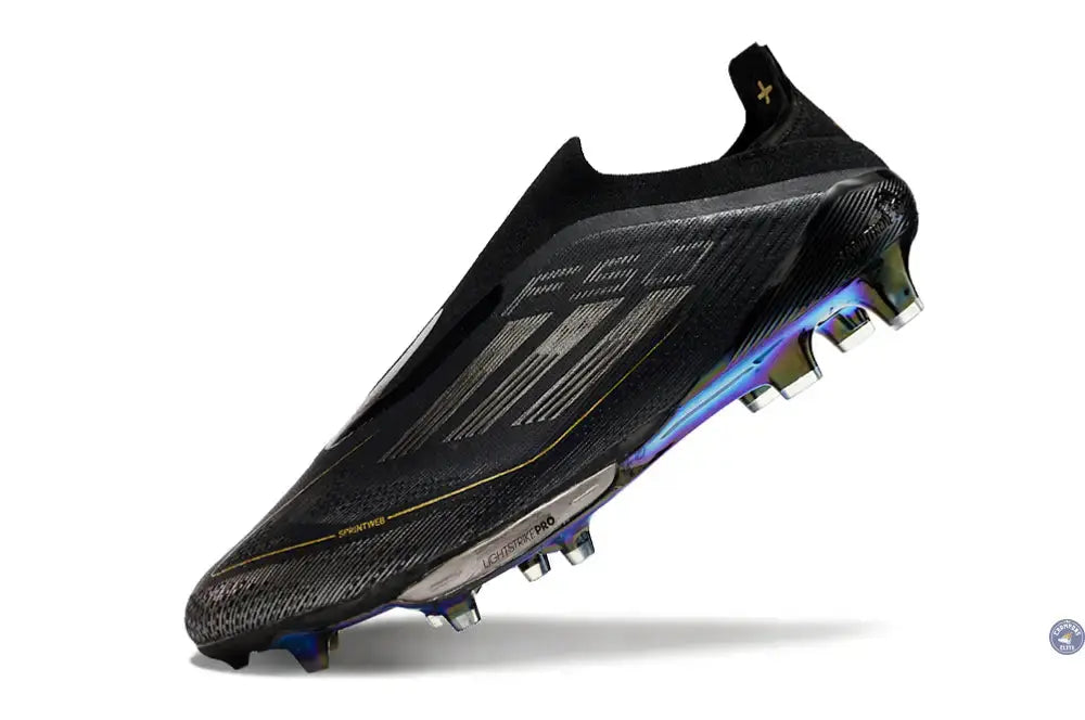 Adidas F50 + Laceless FG Dark Spark - Noir/Argenté/Doré