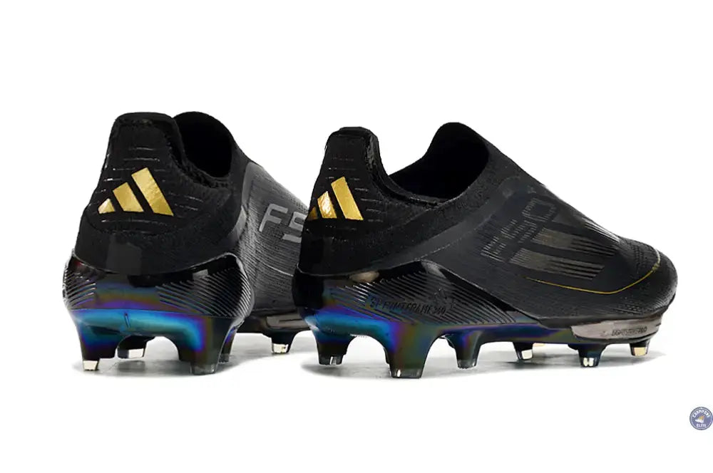 Adidas F50 + Laceless FG Dark Spark - Noir/Argenté/Doré