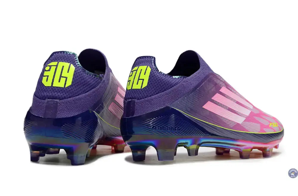 Adidas F50 Laceless Lamine Yamal 2 - Violet/Rose/Jaune Fluo