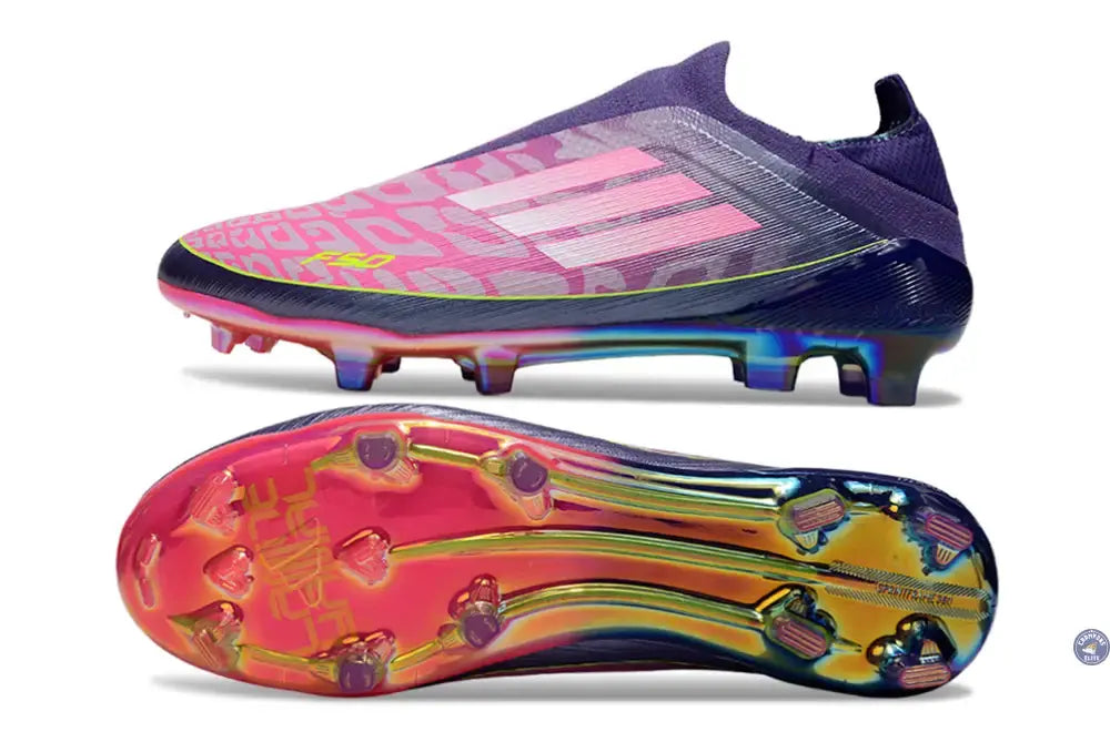 Adidas F50 Laceless Lamine Yamal 2 - Violet/Rose/Jaune Fluo