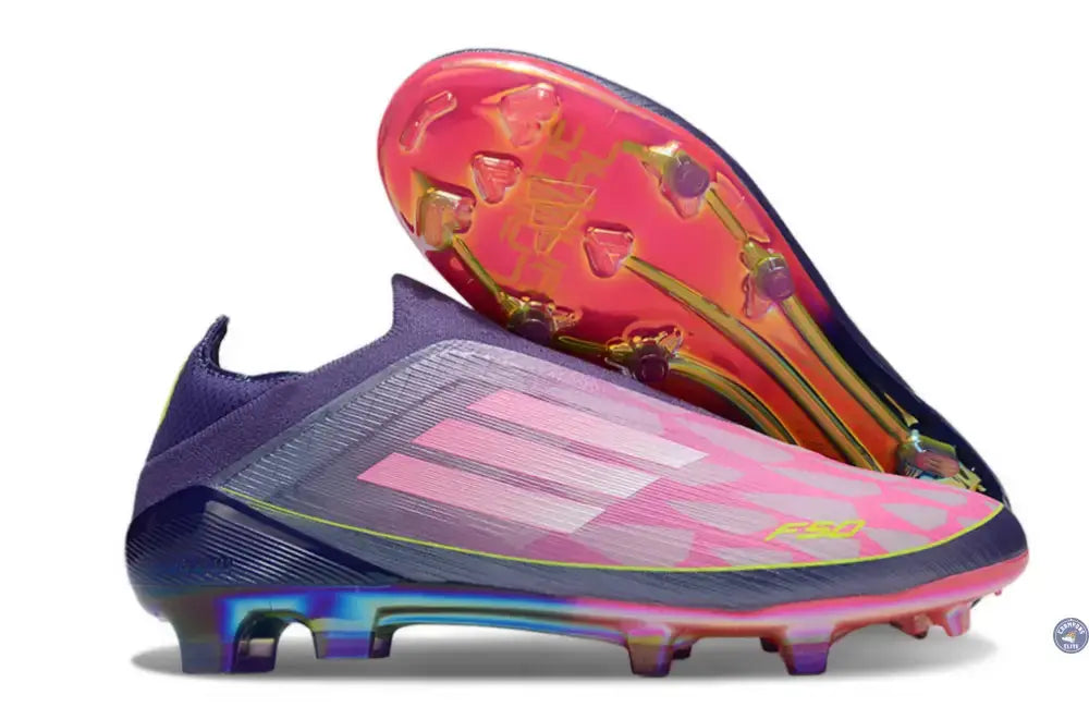 Adidas F50 Laceless Lamine Yamal 2 - Violet/Rose/Jaune Fluo