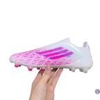 Adidas F50 Laceless Sparkfusion Elite FG/AG Trinity - Blanc/Rose