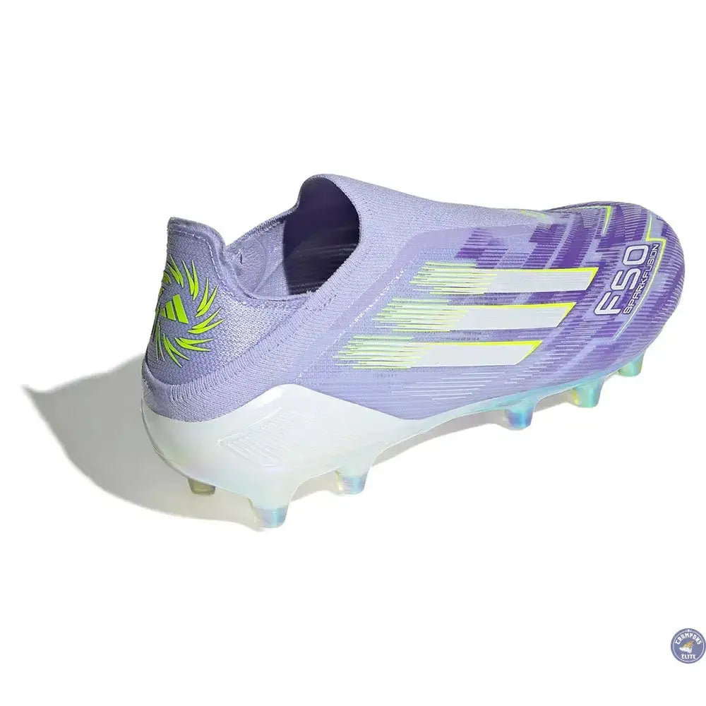 Adidas F50 Laceless Sparkfusion Elite Low Cut FG Radiant Blaze - Violet/Vert