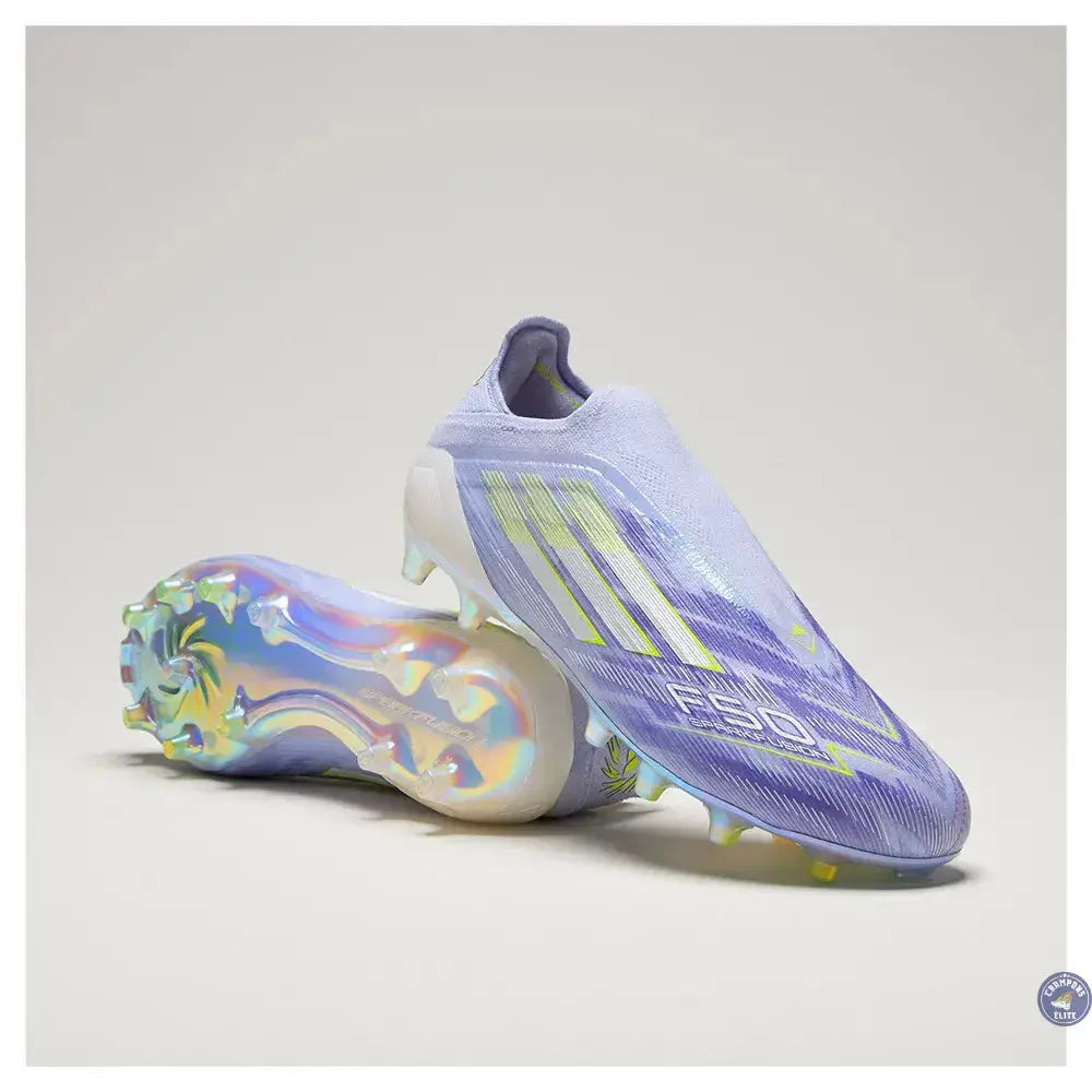 Adidas F50 Laceless Sparkfusion Elite Low Cut FG Radiant Blaze - Violet/Vert