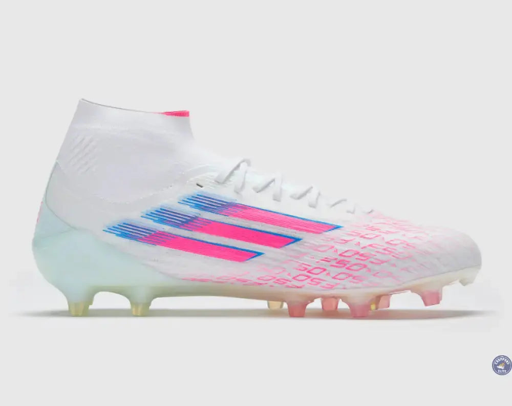 Adidas F50 Sparkfusion Elite Mid Cut FG/AG Trinity - Blanc/Rose Édition Limitée
