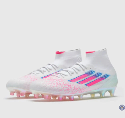 Adidas F50 Sparkfusion Elite Mid Cut FG/AG Trinity - Blanc/Rose Édition Limitée