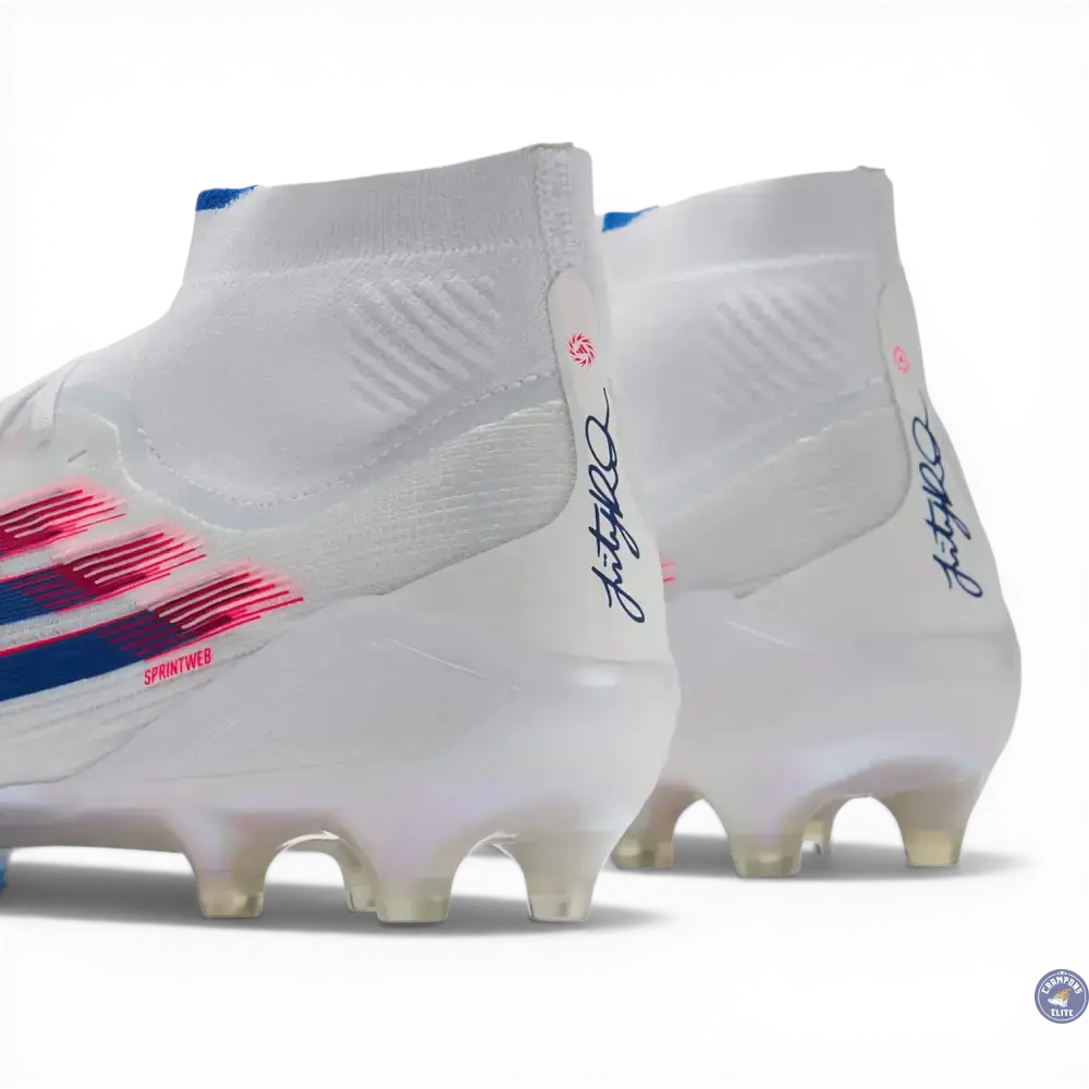 Adidas F50 Sparkfusion Mid Cut Lacets FG - Blanc/Bleu/Rouge