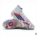 Adidas F50 Sparkfusion Mid Cut Lacets FG - Blanc/Bleu/Rouge