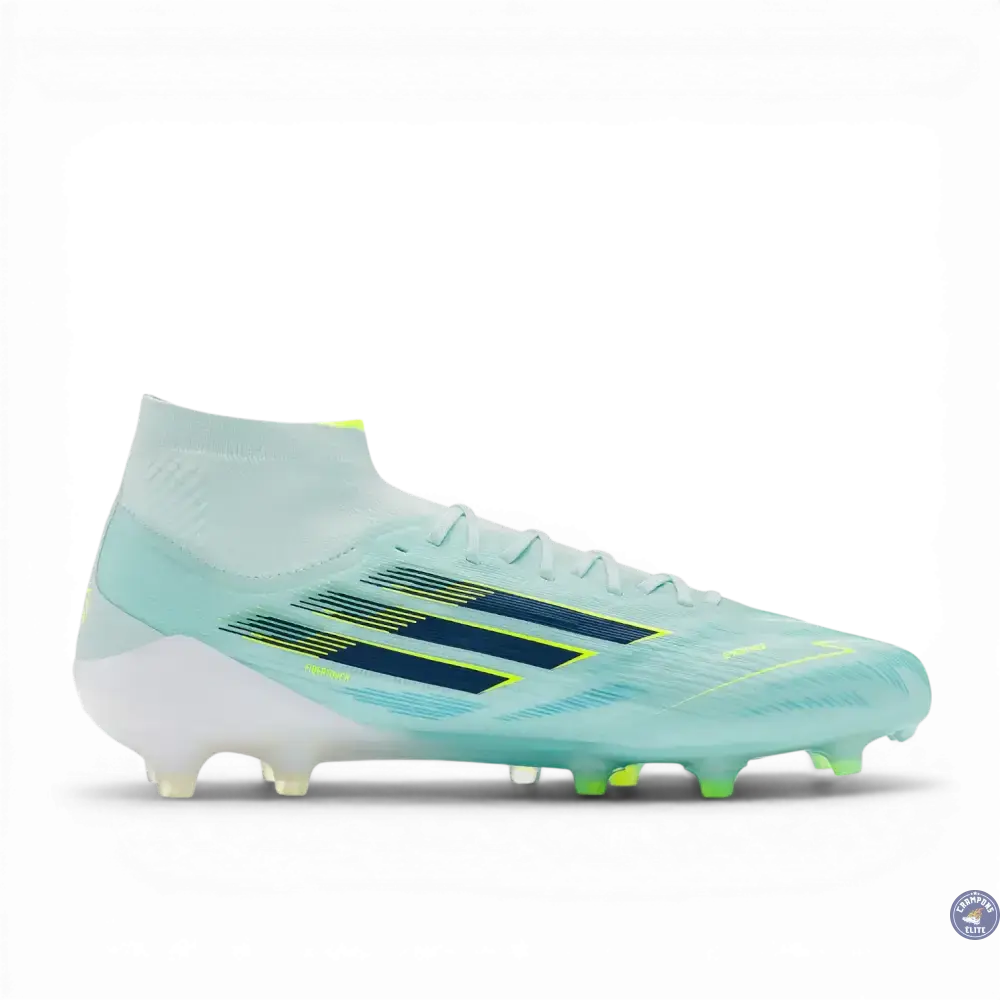 Adidas F50 Sparkfusion Mid Cut Lacets FG - Turquoise/Bleu Marine/Blanc