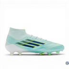 Adidas F50 Sparkfusion Mid Cut Lacets FG - Turquoise/Bleu Marine/Blanc
