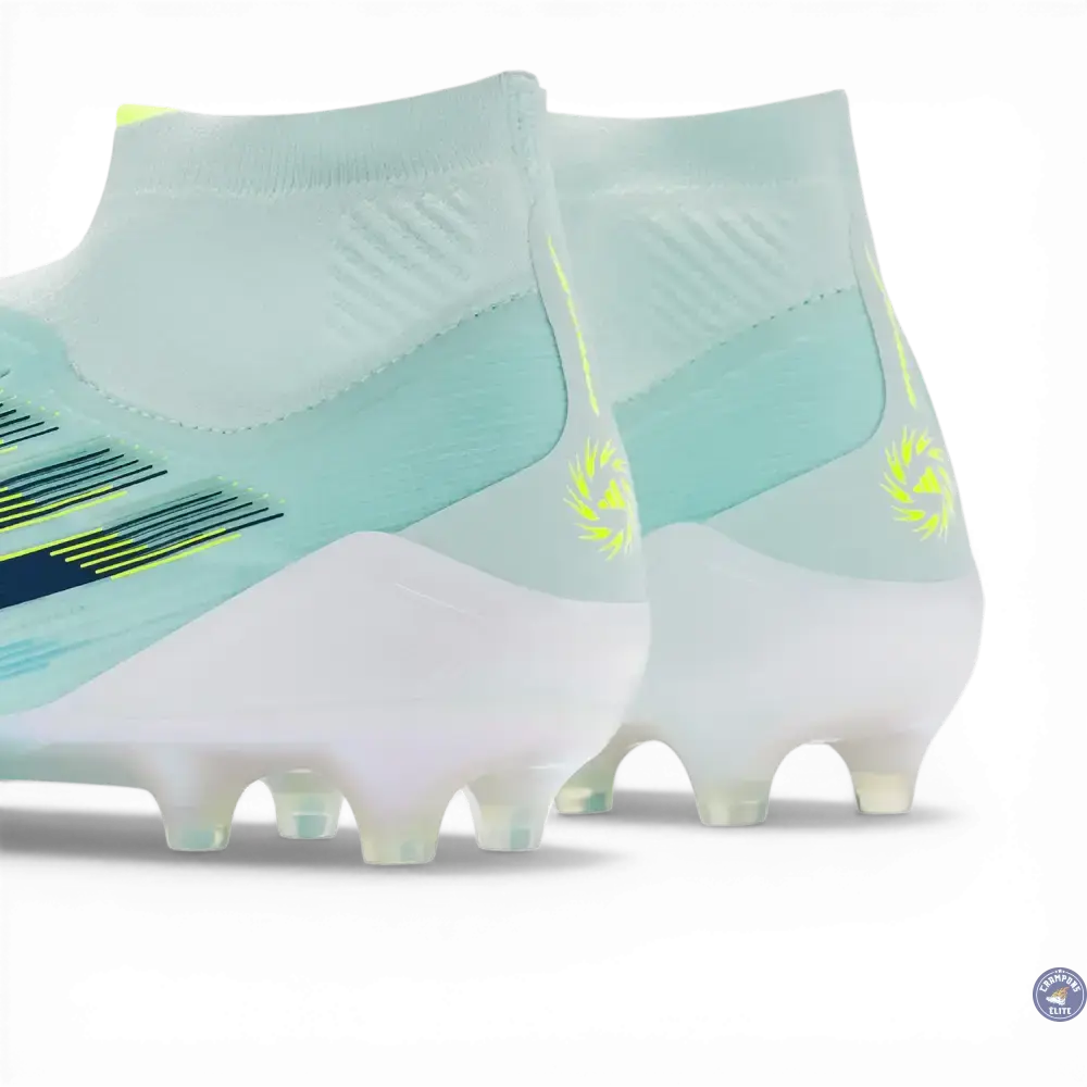 Adidas F50 Sparkfusion Mid Cut Lacets FG - Turquoise/Bleu Marine/Blanc