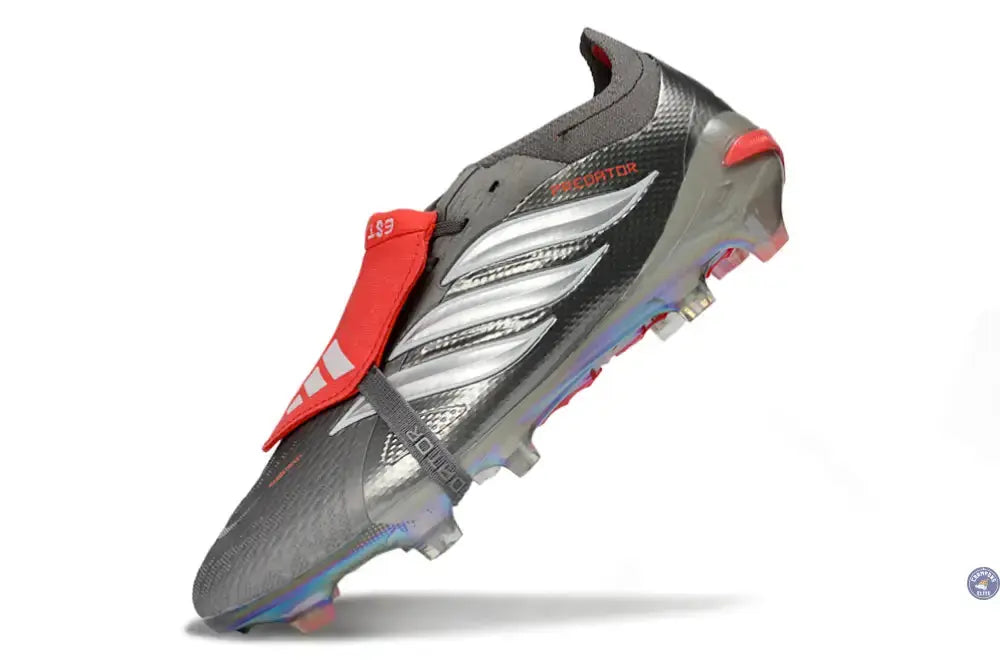 Adidas Predator 26 Elite Fold-over Tongue FG - Gris/Rouge/Blanc