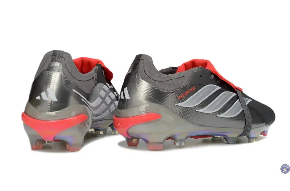 Adidas Predator 26 Elite Fold-over Tongue FG - Gris/Rouge/Blanc