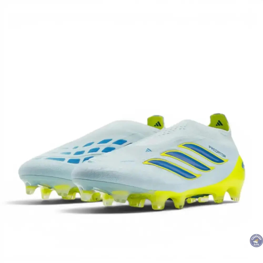 Adidas Predator 26 Elite Laceless FG Ice Cold Precision - Crystal Sky/Ray Blue/Jaune