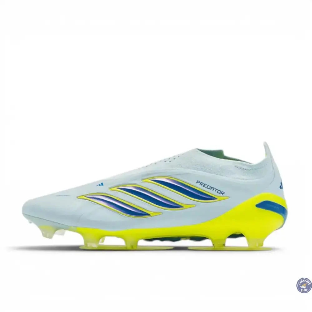 Adidas Predator 26 Elite Laceless FG Ice Cold Precision - Crystal Sky/Ray Blue/Jaune