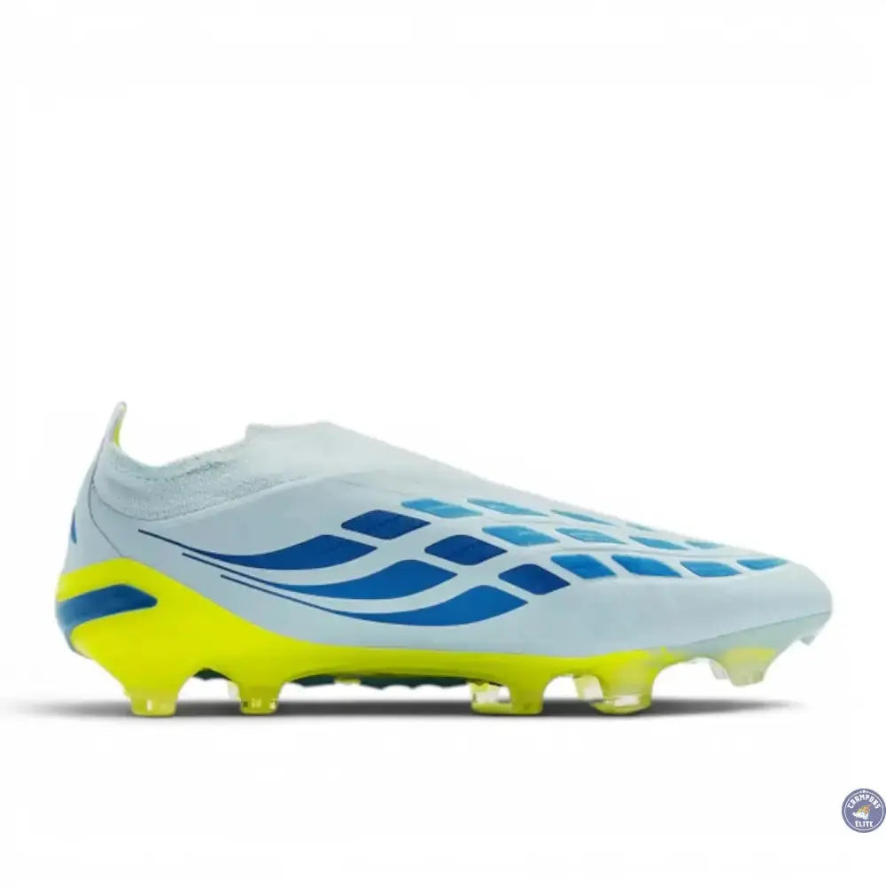 Adidas Predator 26 Elite Laceless FG Ice Cold Precision - Crystal Sky/Ray Blue/Jaune