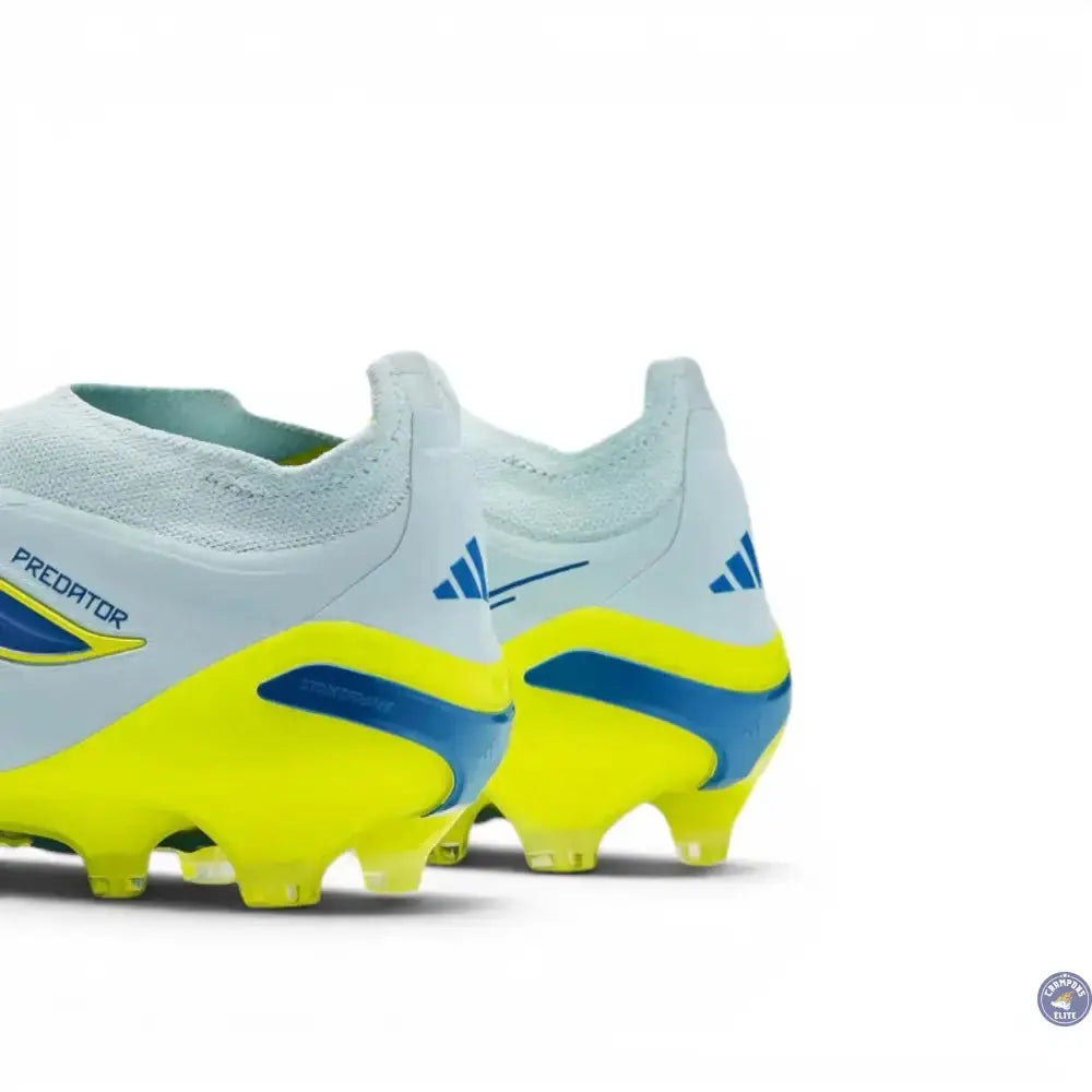 Adidas Predator 26 Elite Laceless FG Ice Cold Precision - Crystal Sky/Ray Blue/Jaune