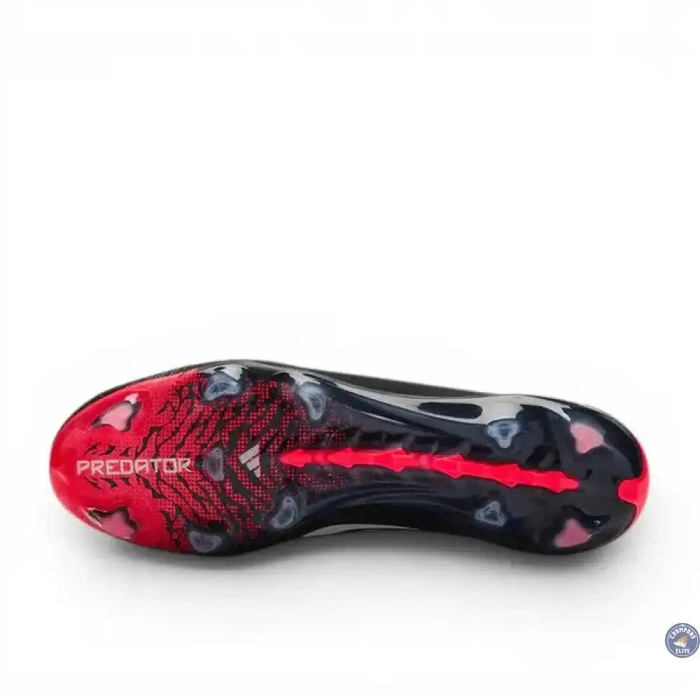 Adidas Predator 26 Elite Laceless FG Immortal DNA - Noir/Blanc/Lucid Red