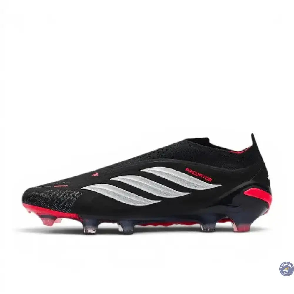 Adidas Predator 26 Elite Laceless FG Immortal DNA - Noir/Blanc/Lucid Red