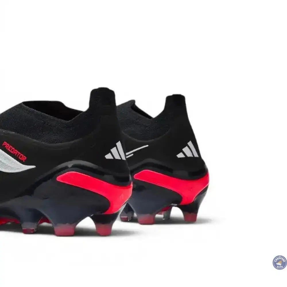 Adidas Predator 26 Elite Laceless FG Immortal DNA - Noir/Blanc/Lucid Red