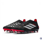 Adidas Predator 26 Elite Laceless FG Immortal DNA - Noir/Blanc/Lucid Red