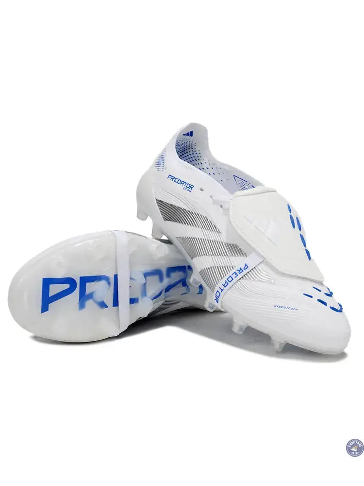 Adidas Predator Elite Fold-over Tongue AG Polar Victory - Blanc/Argenté/Bleu