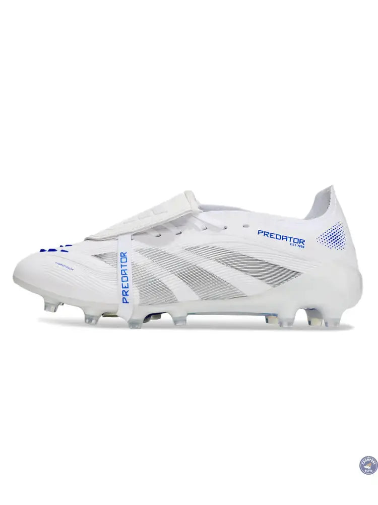 Adidas Predator Elite Fold-over Tongue AG Polar Victory - Blanc/Argenté/Bleu