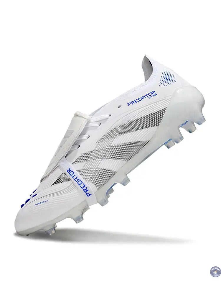 Adidas Predator Elite Fold-over Tongue AG Polar Victory - Blanc/Argenté/Bleu