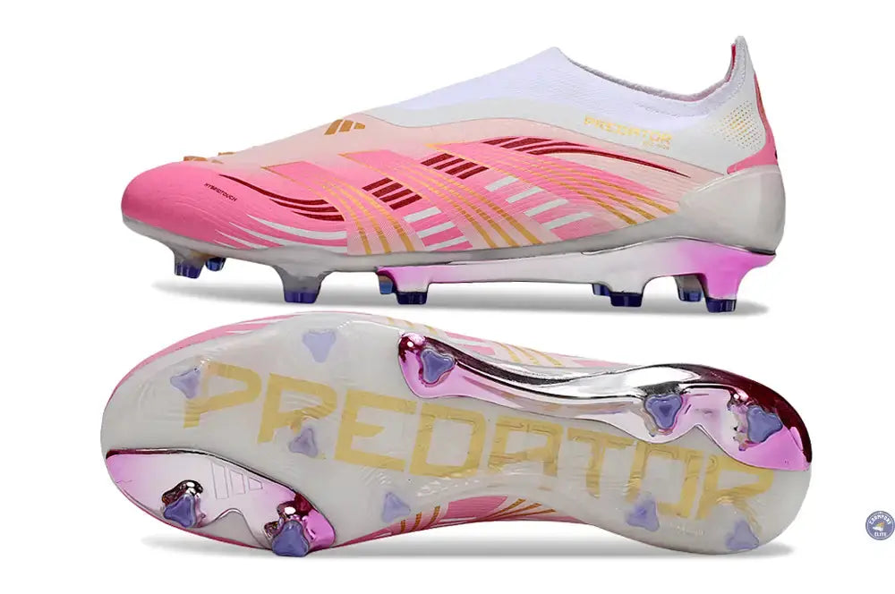 Adidas Predator Elite Laceless FG - Rose/Blanc/Or