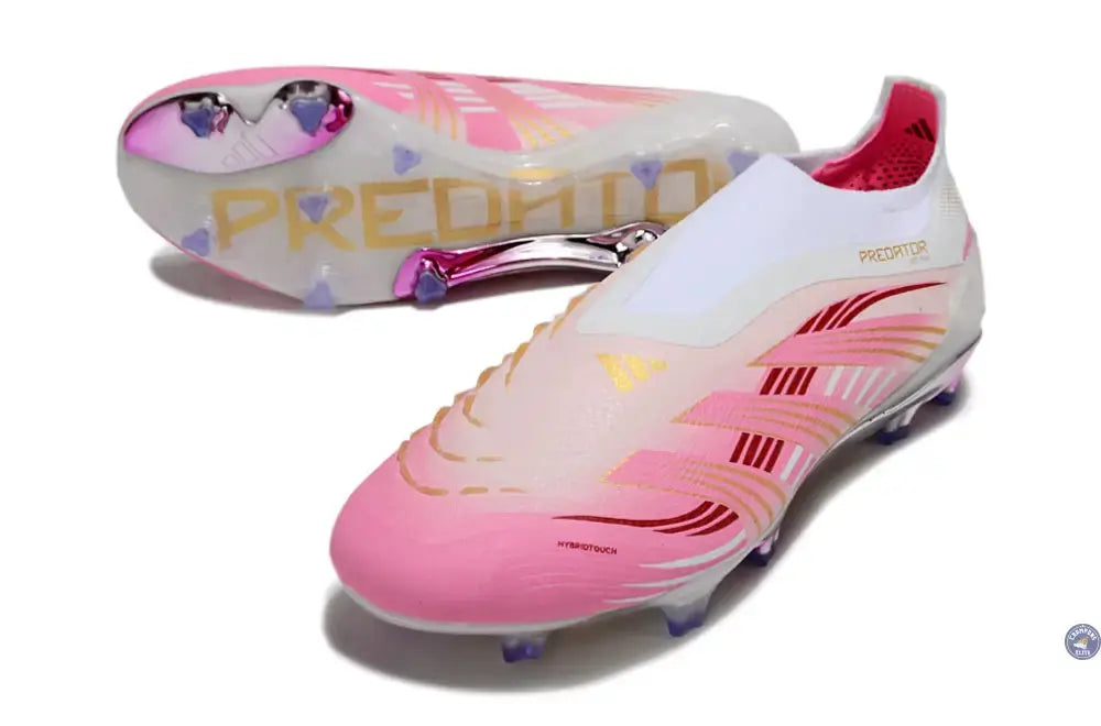 Adidas Predator Elite Laceless FG - Rose/Blanc/Or
